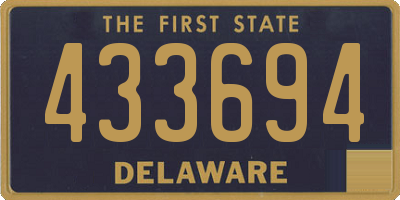 DE license plate 433694