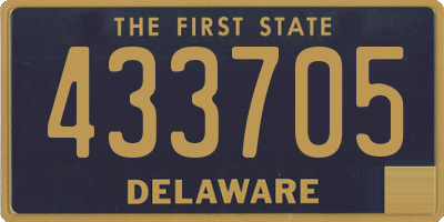 DE license plate 433705
