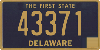 DE license plate 43371