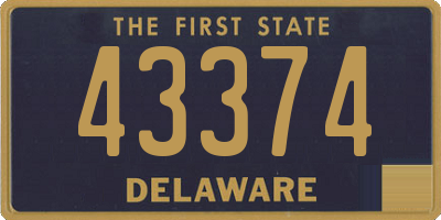 DE license plate 43374