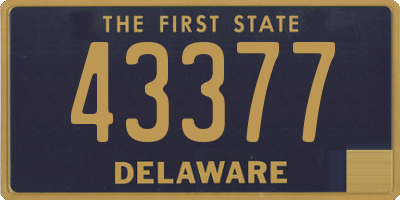 DE license plate 43377