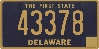 DE license plate 43378