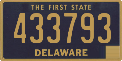 DE license plate 433793