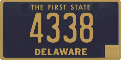 DE license plate 4338
