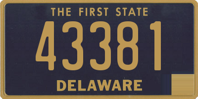 DE license plate 43381