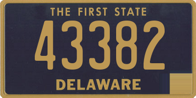 DE license plate 43382