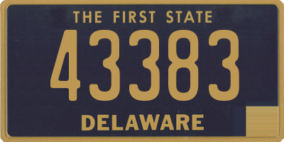 DE license plate 43383