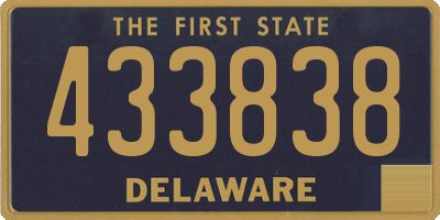 DE license plate 433838