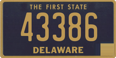 DE license plate 43386