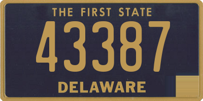 DE license plate 43387