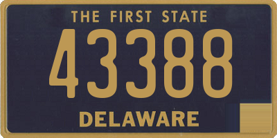 DE license plate 43388