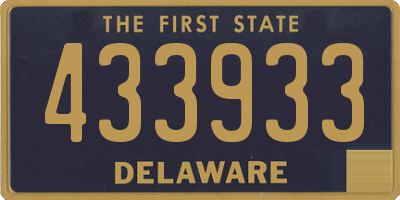 DE license plate 433933