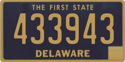 DE license plate 433943