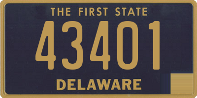 DE license plate 43401