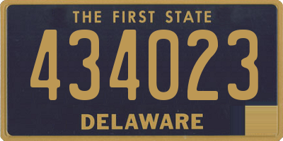 DE license plate 434023