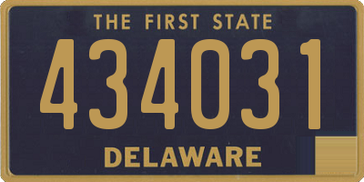 DE license plate 434031