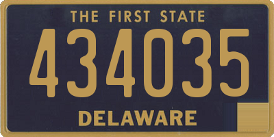 DE license plate 434035
