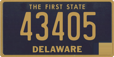 DE license plate 43405