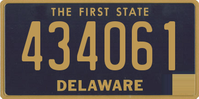 DE license plate 434061