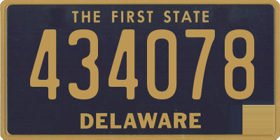 DE license plate 434078
