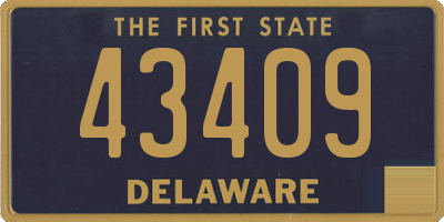 DE license plate 43409