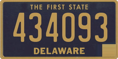 DE license plate 434093
