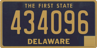 DE license plate 434096