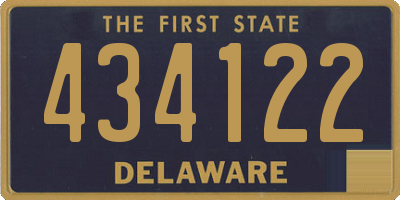 DE license plate 434122