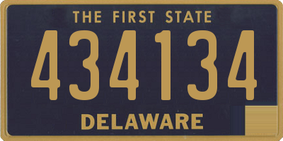 DE license plate 434134
