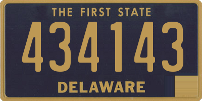 DE license plate 434143