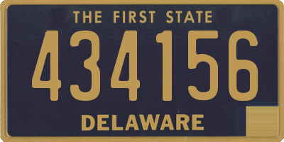 DE license plate 434156