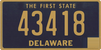 DE license plate 43418