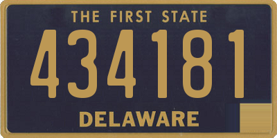 DE license plate 434181