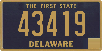 DE license plate 43419