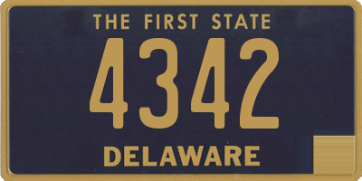 DE license plate 4342