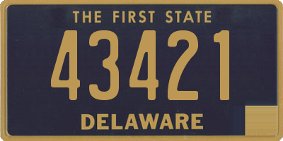 DE license plate 43421