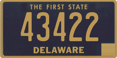 DE license plate 43422