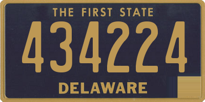 DE license plate 434224