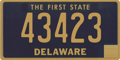 DE license plate 43423