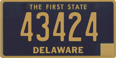 DE license plate 43424