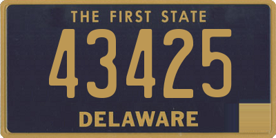 DE license plate 43425