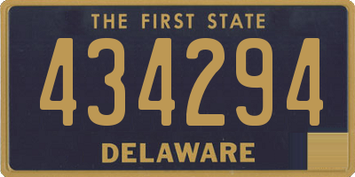 DE license plate 434294