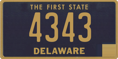 DE license plate 4343