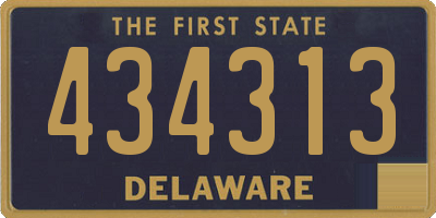 DE license plate 434313