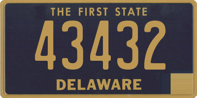 DE license plate 43432