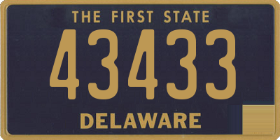 DE license plate 43433