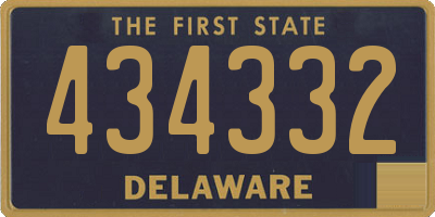 DE license plate 434332