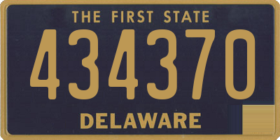 DE license plate 434370