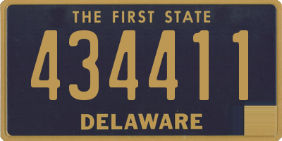DE license plate 434411