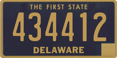 DE license plate 434412